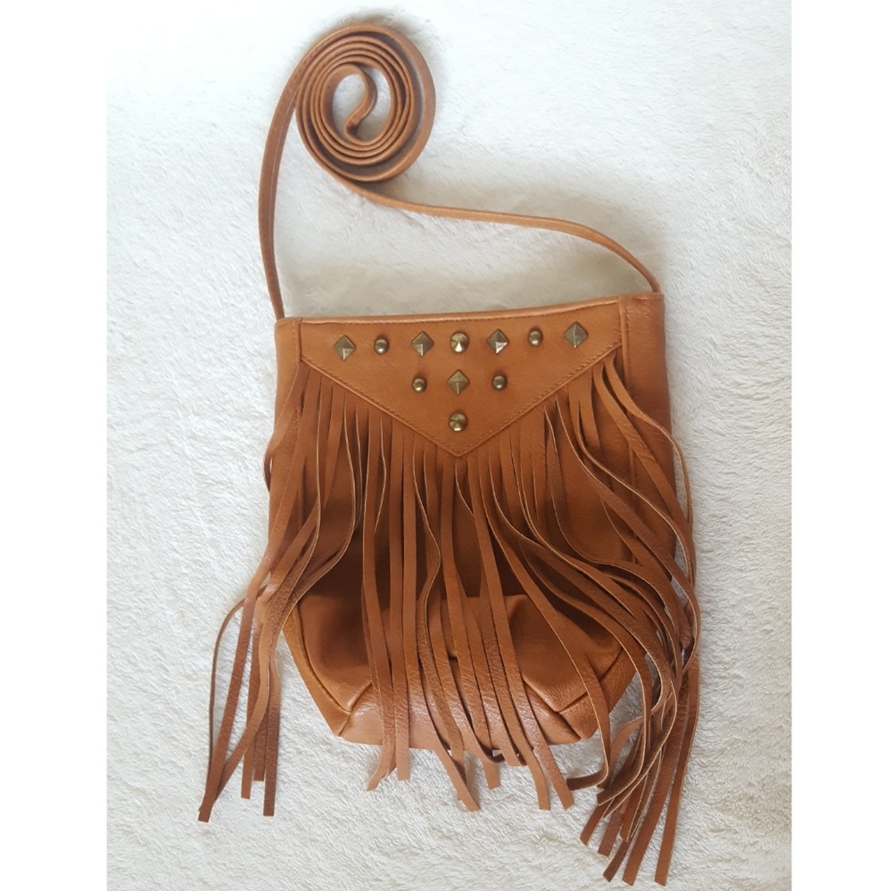 NEW Disney Faux Leather Fringed Cross Body Bag